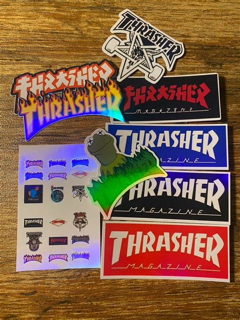 Thrasher Magazine Stickers, Miniature Decals for Fingerboards, Mini Finger Skateboard Vinyls - Etsy