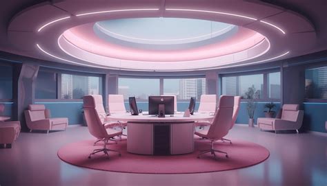 Premium AI Image | Futuristic office design modern creative interior ...