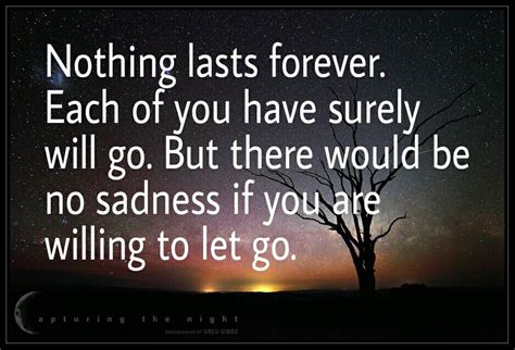 Nothing lasts forever