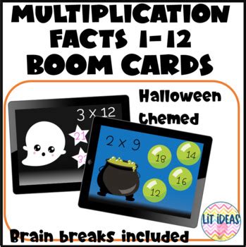 Halloween Multiplication Boom Cards™ Bundle (184 Boom Cards) by Lit Ideas