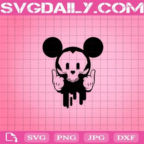 Skull Mickey Mouse Halloween Svg - Svgdaily Daily Free Premium Svg Files