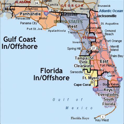 Map Of Florida Gulf Side - Printable Maps