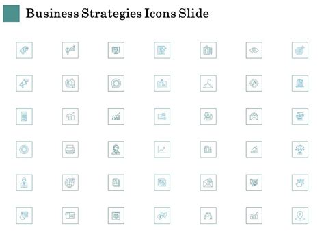 Business Strategies Icons Slide Ppt Gallery Grid PDF