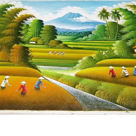 Detail Gambar Pemandangan Sawah Kartun Koleksi Nomer 15