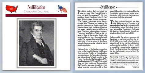 Calhoun's Doctrine - Nullification - Crisis - Atlas Ed. Civil War Card