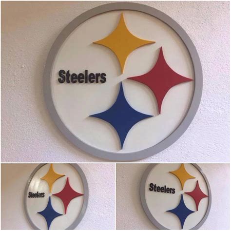 3D Pittsburgh Steelers Wall Art MDF WOOD Sign 16 | Etsy