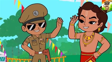 How To Draw Little Singham Aur Krishna Jodi Mein Hai Dum For Children ...