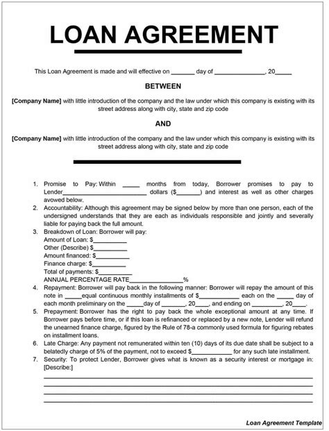 40+ Free Loan Agreement Templates [Word & Pdf] ᐅ Template Lab throughout Blank Loan Agreement ...