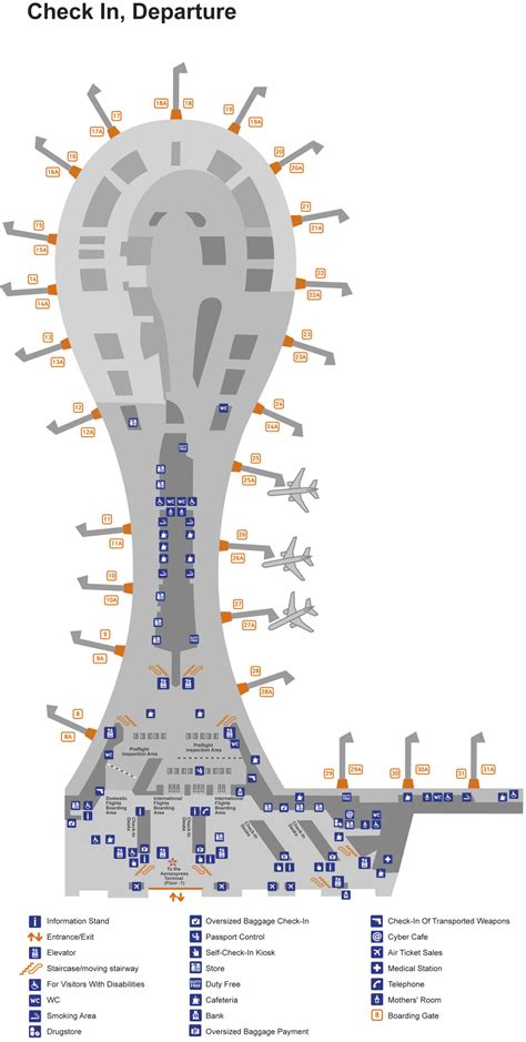 Vnukovo Airport Map (VKO) - Printable Terminal Maps, Shops, Food ...