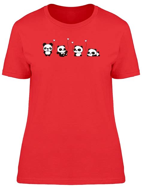 Cute Baby Pandas Cartoon T-Shirt Women -Image by Shutterstock, Female XX-Large - Walmart.com