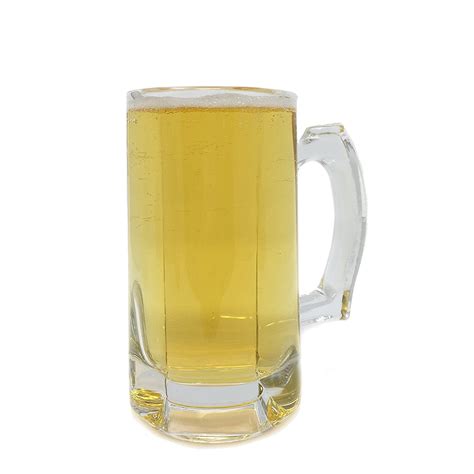 set of 2 - Heavy Duty 16 oz Decagonal Glass Beer Mug Thick glass ...