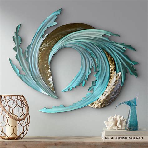 Sand and Sea 38" Wide Metal Wall Art - #7T164 | Lamps Plus