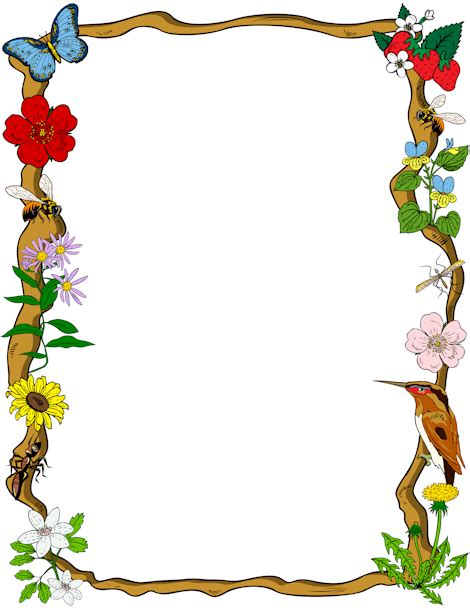 Nature Border: Clip Art, Page Border, and Vector Graphics