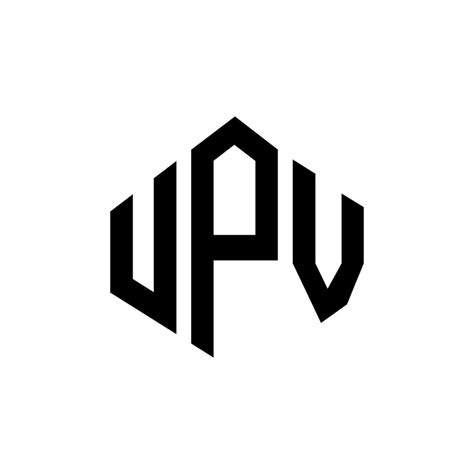 UPV letter logo design with polygon shape. UPV polygon and cube shape ...