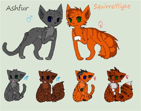 Ashfur x Squirrelflight litter (Closed) by Sukida-Adopts on DeviantArt