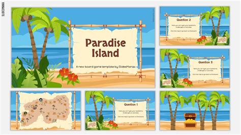 Paradise Island board game | Free template for ppt & Google Slides