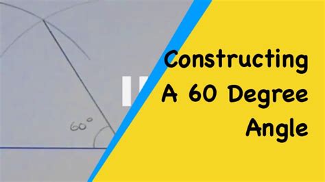 How to draw a 60 degree angle using a compass and ruler. HD Video ...