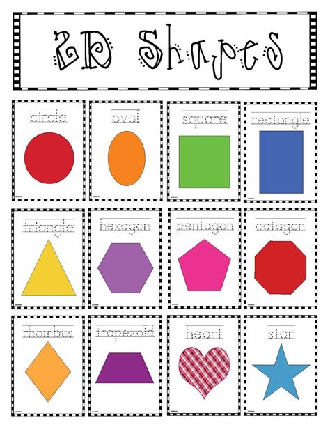 2D Shapes Poster Packet - Classroom Freebies | Shapes worksheets ...