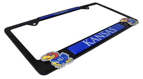 Kansas Alumni Black 3D License Plate Frame | Elektroplate