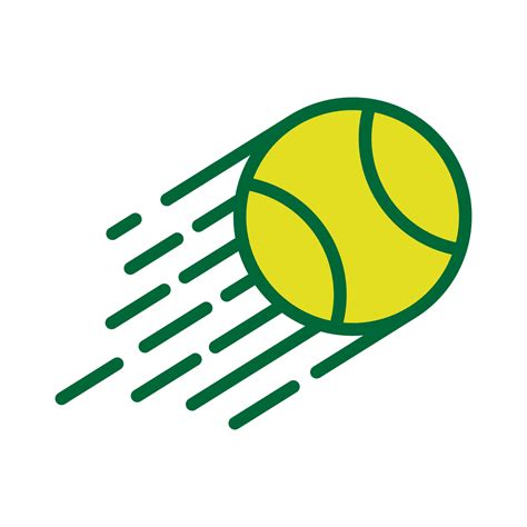 line colorful tennis ball fly logo symbol icon vector graphic design ...