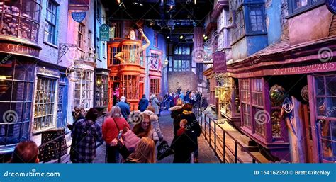 Harry Potter Warner Brothers Studio Tour Diagon Alley Editorial Image ...