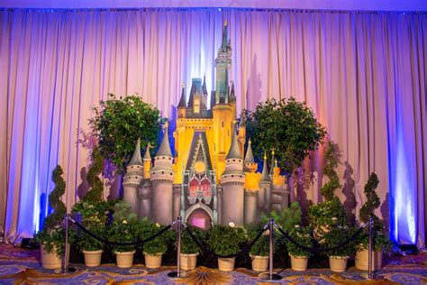 Cinderella's Castle backdrop for wedding receptions at Disney's Fairy Tale Wedding Showcase at ...