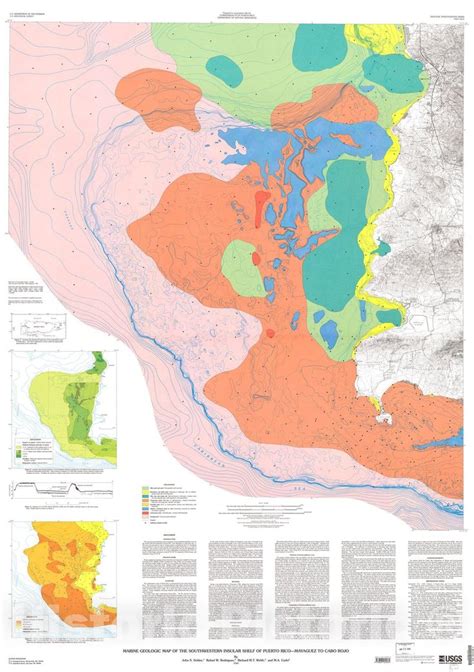 Map : Marine geologic map of the southwestern insular shelf of Puerto ...