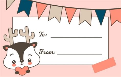 Free cute gift card label template to design