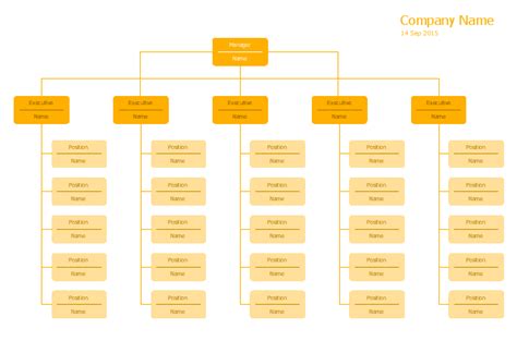 Hierarchical org chart 12 - Template