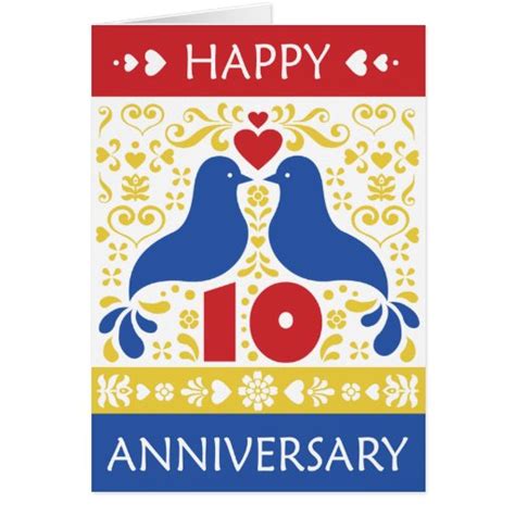 Happy 10th Anniversary Card | Zazzle