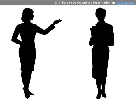 Free PowerPoint Silhouettes - Businesswoman