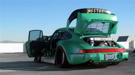 RWB Porsche 911 Rauh-Welt Begriff green Pandora One rear open wide ...