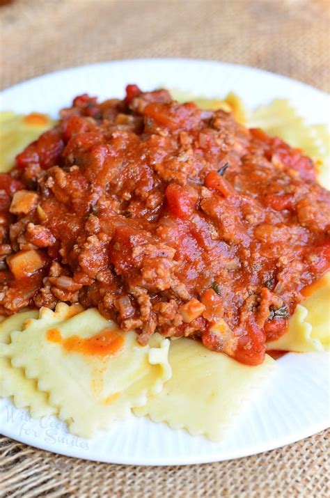 Ravioli with Meat Sauce - Will Cook For Smiles