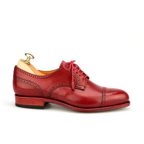 DERBY SHOES IN RED CALF