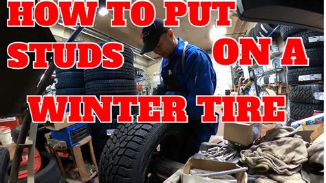 HOW TO INSTALL STUDS ON WINTER TIRE - YouTube