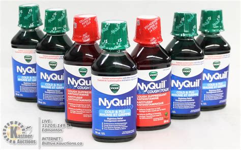 LOT OF 7 BOTTLES OF ASSORTED NYQUIL