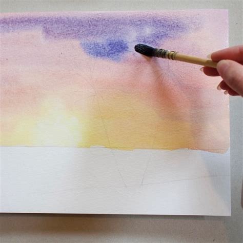 How to Paint a Watercolour Sunset | Hobbycraft UK | Watercolor sunset ...