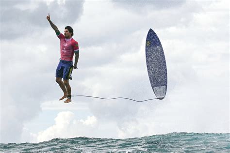 Gabriel Medina Surfing Photo at 2024 Olympics Is Insane | NBC Insider