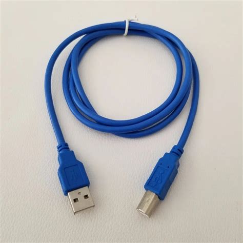 USB Type A to USB Type B Printer Port Male to Male for Printer Blue 1.2M-in Computer Cables ...