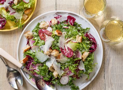 Salad recipe: Mixed Chicory Caesar with "Cacio e Pepe" Croutons