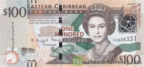 100 Eastern Caribbean dollars banknote - Exchange yours for cash today