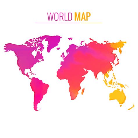 colorful world map vector design 219664 Vector Art at Vecteezy