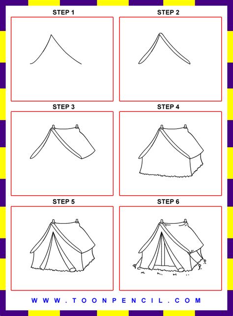 How To Draw Tent Step By Step at Drawing Tutorials