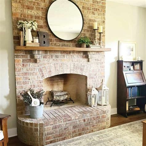 Rustic Brick Fireplace Décor Ideas - Soul & Lane