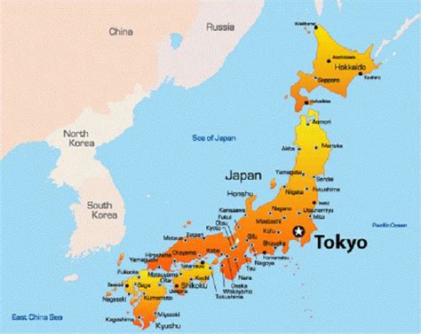 Map of Japan showing the location of its Capital | Japan, Tokyo, Metropolis