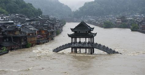 China Floods Leave Ancient Town Underwater