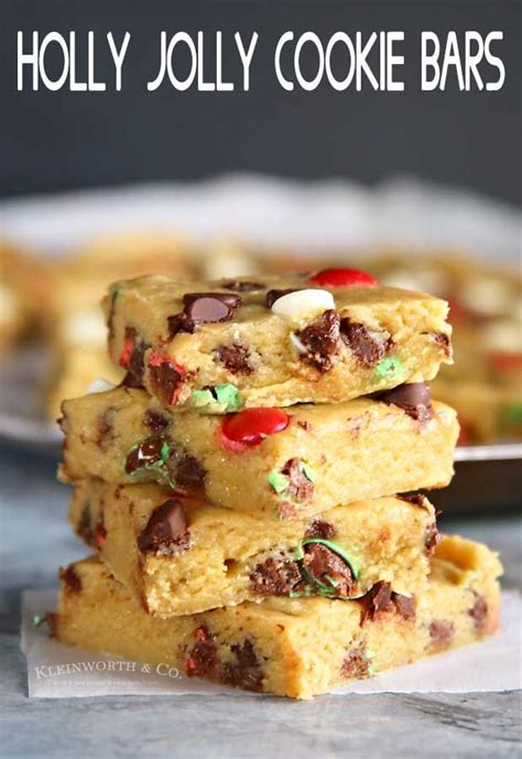 Holly Jolly Cookie Bars are an easy to make Yummy Bar Recipe that are ...