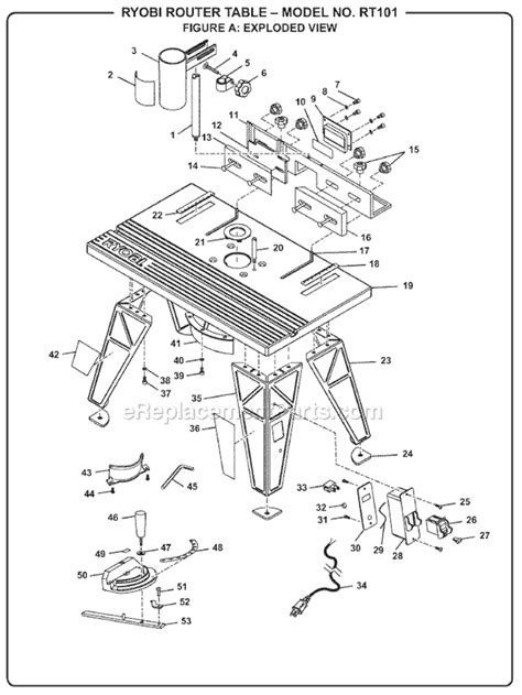 Ryobi RT101 Parts List and Diagram : eReplacementParts.com