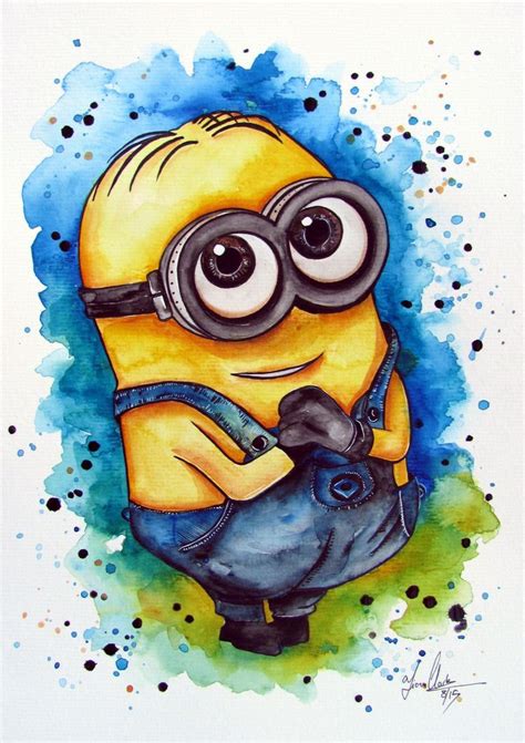 Pin by . on Minions | Minion art, Minion painting, Minion drawing