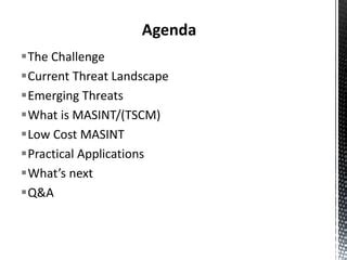 Drexel 2012 signal analysis using low cost tools - masint v3 | PPT